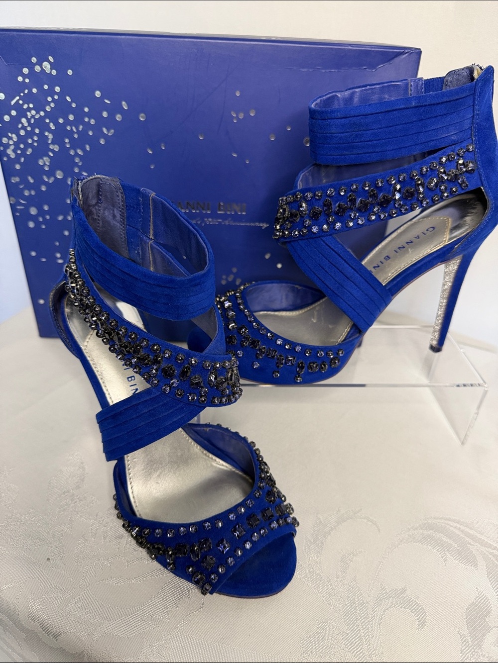 Gianni Bini Embellished Strappy High Heels